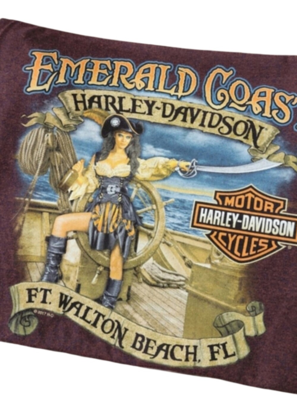 $10🔥HARLEY DAVIDSON Genuine Top Emerald Coast Ft Walton Beach Florida 3XL